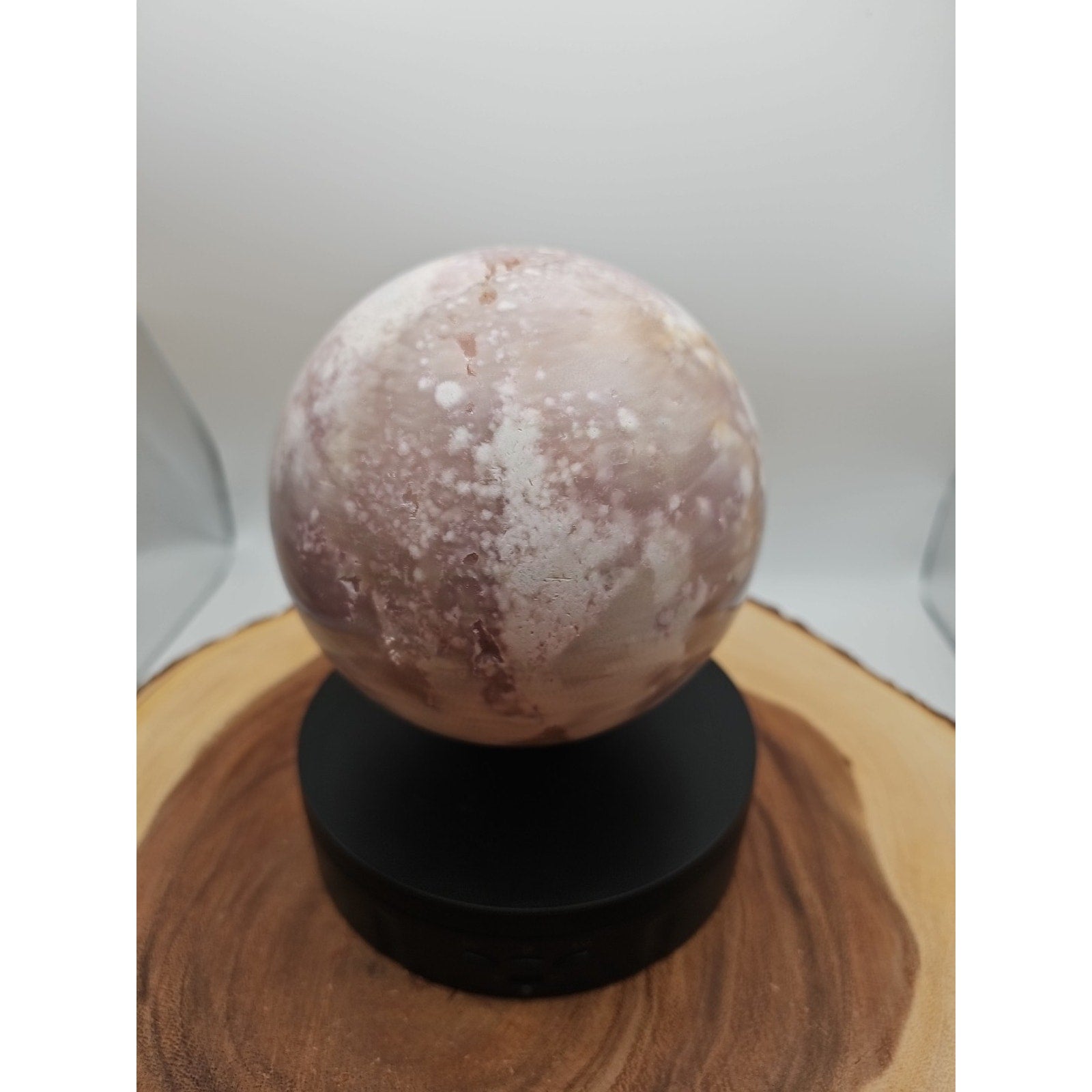 6.55lbs Natural Cherry Blossom Agate Sphere Quartz Crystal Ball by CrystalCloud Company