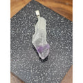 Natural Raw Brazil Amethyst Pendant w/ 925 Silver Chain