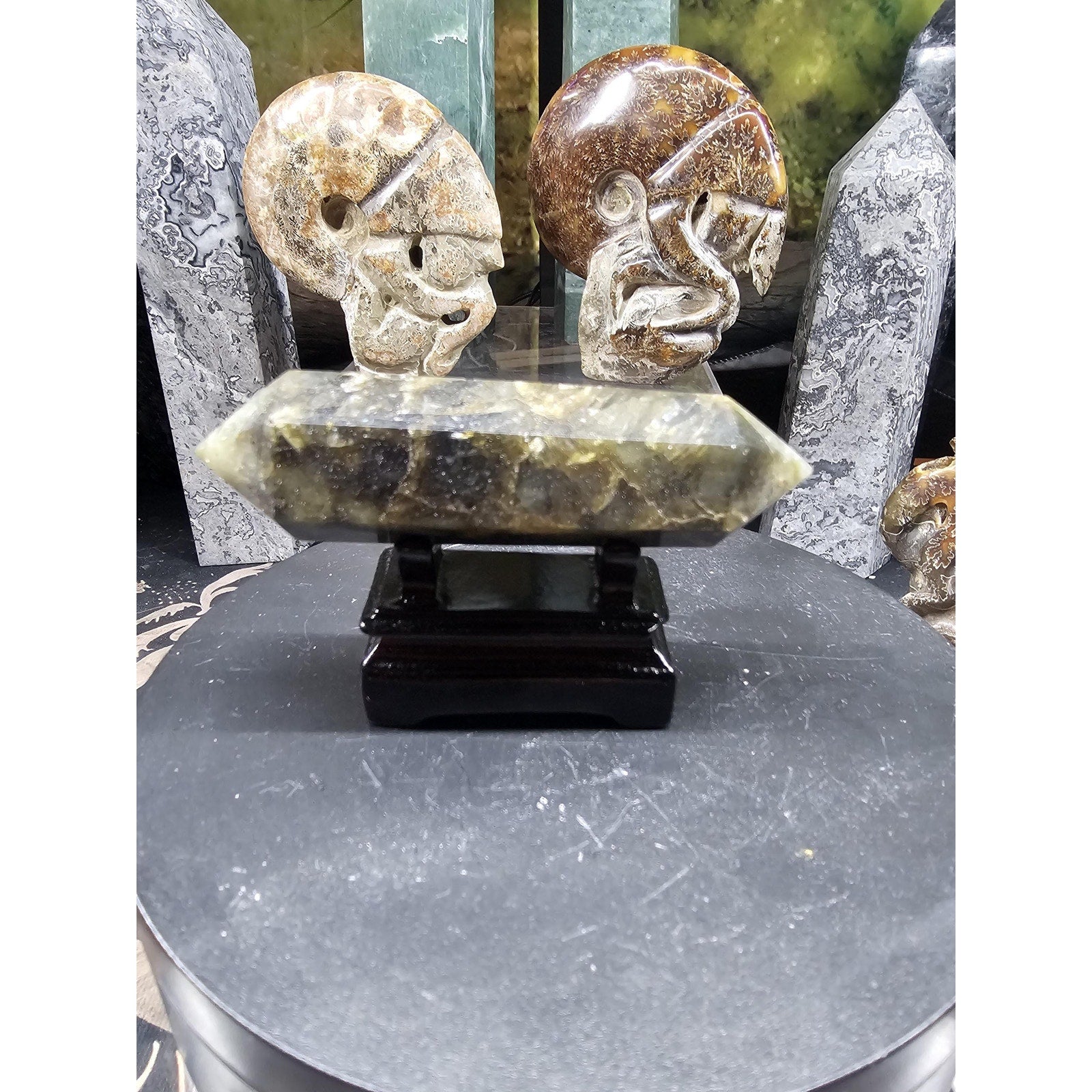 Labradorite double points by CrystalCloud Company