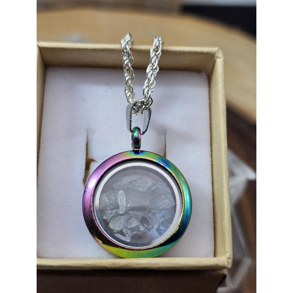 Moonstone Pendant, 16in Sterling Silver Chain by CrystalCloud Company