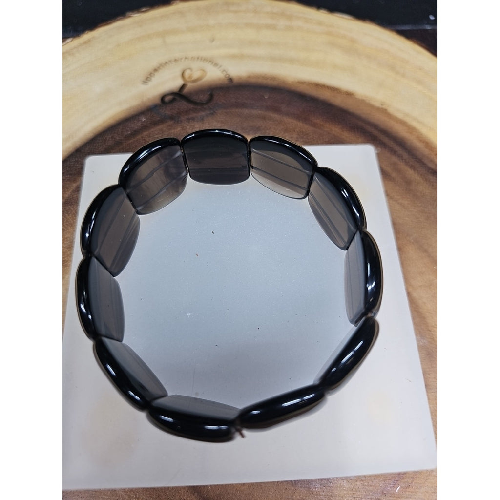 1Pcs Natural Smokey Clear Quartz Crystal Bracelets Polished Healing by CrystalCloud Company