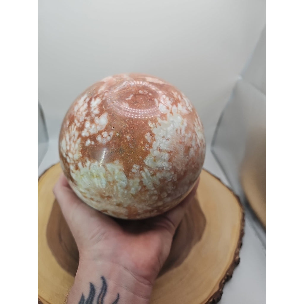 Natural Chocolate Agate Sphere - Grounding Madagascar Gem | 10.42LB by CrystalCloud Company
