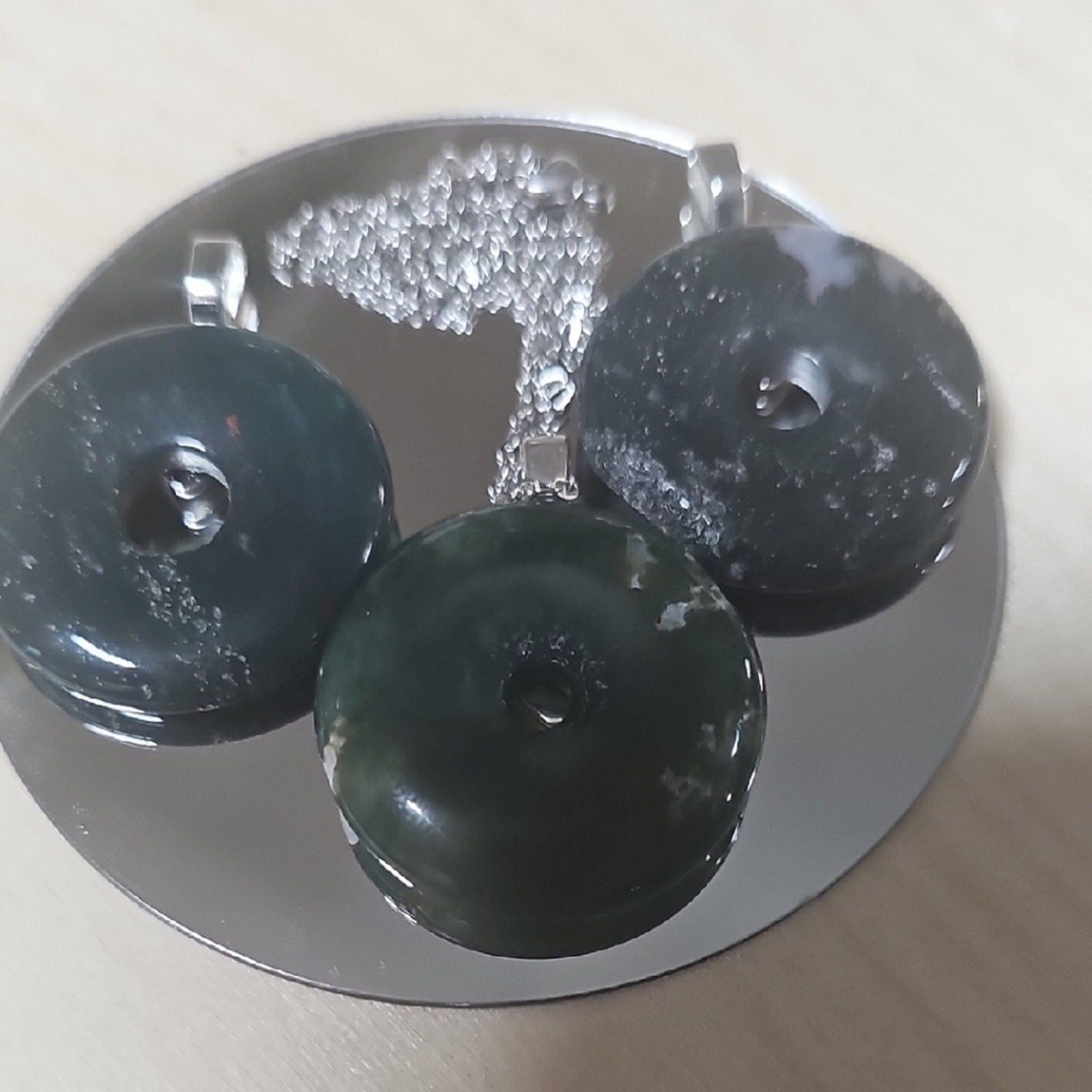 Moss Agate Stone Necklace 1 each by CrystalCloud Company