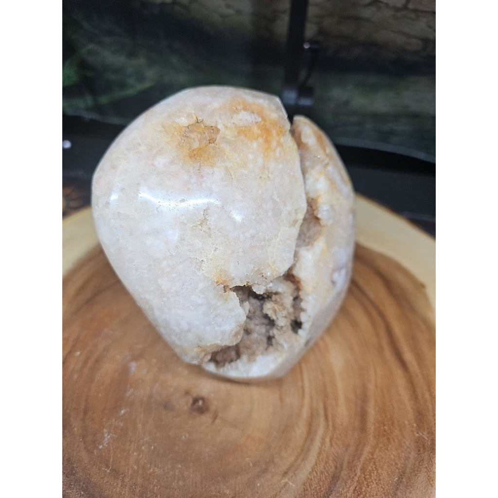 3.85LB 1Pcs Natural Agate Carnelian Quartz Crystal Decoration Geode by CrystalCloud Company