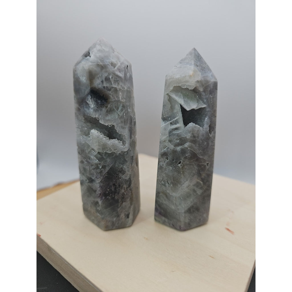 Fluorite Crystal Towers 1 Pair .56lb by CrystalCloud Company