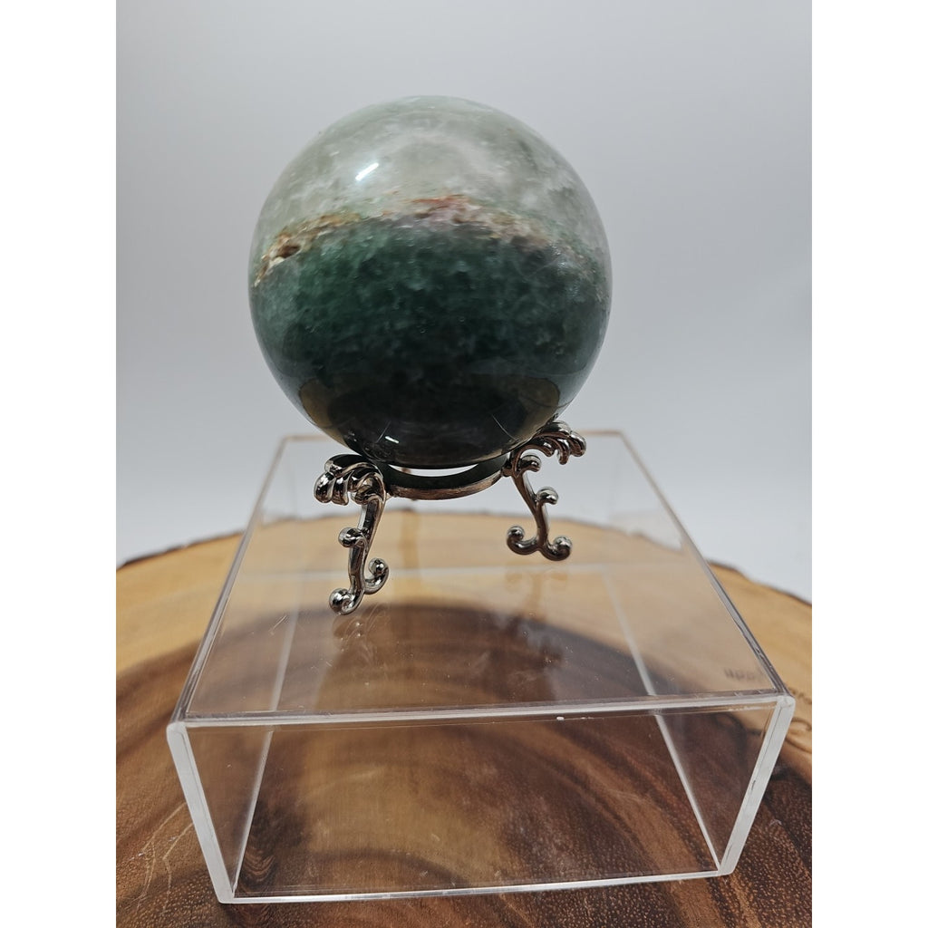 Green Strawberry Quartz 62mm .73lb W/stand by CrystalCloud Company
