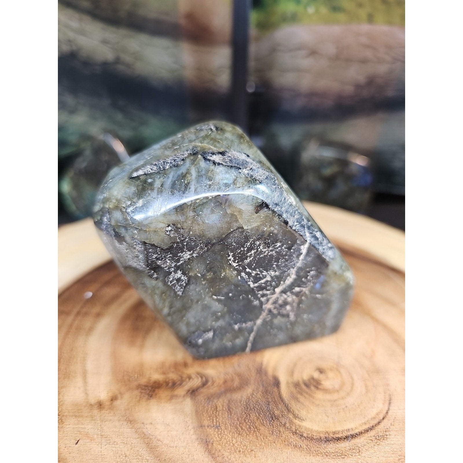 1.29lb Natural Rainbow Labradorite Crystal Gem Spectrolite Stone by CrystalCloud Company