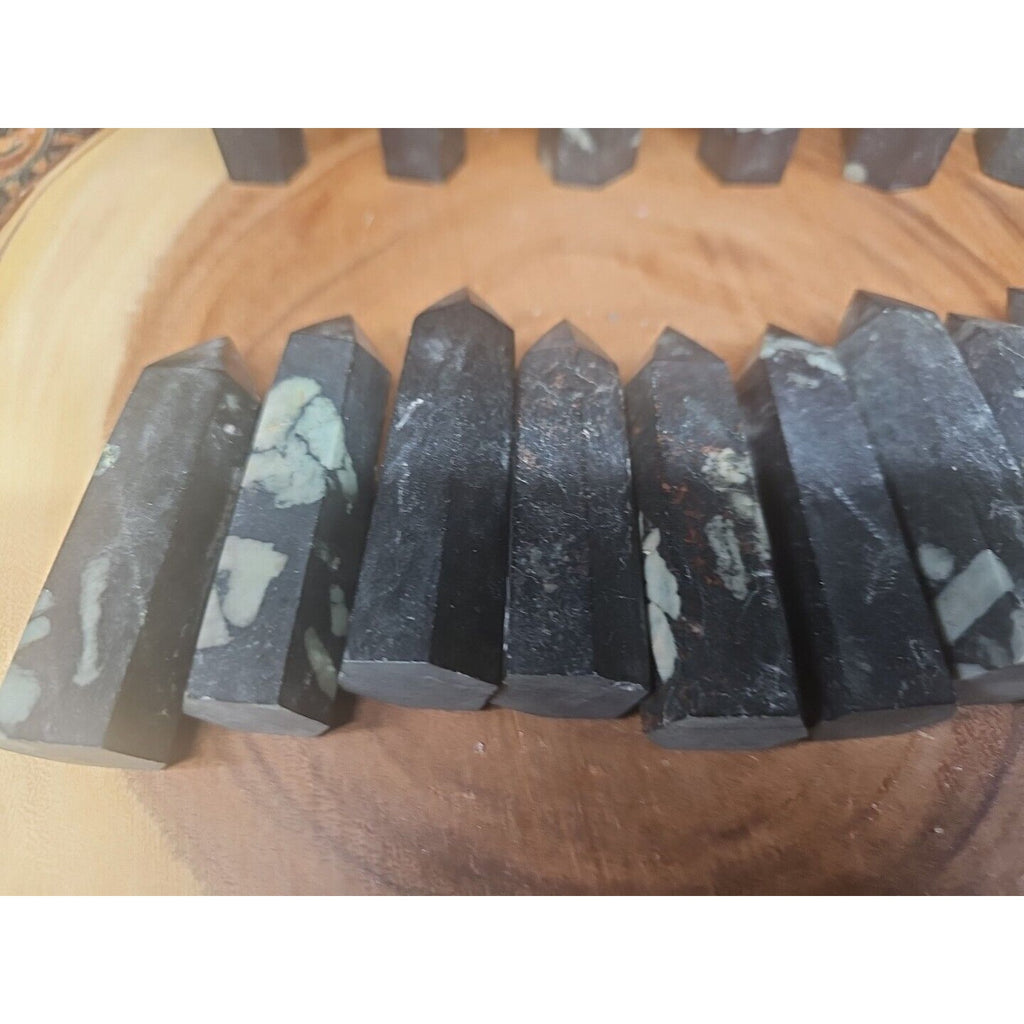 .74lbs Avg 4Pcs Natural Plum Blossom Jasper Crystal Point Tower Polished Healing by CrystalCloud Company