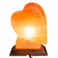 Heart Shaped Salt Lamp - 10" avg. - Cord, Bulb, Dimmer by Sacred Crystals
