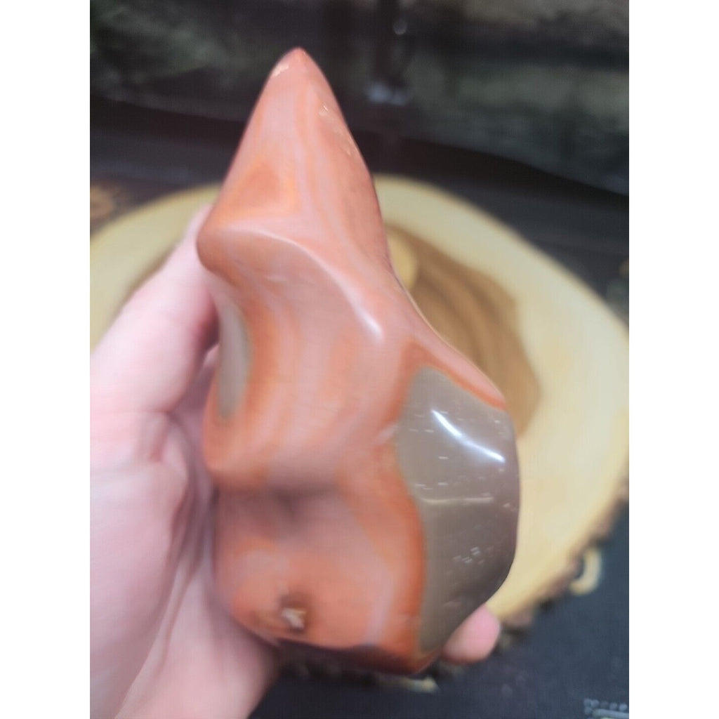 1.25LB 1Pcs Natural Polychrome Ocean Jasper Crystal Flame Point Carved Healing by CrystalCloud Company
