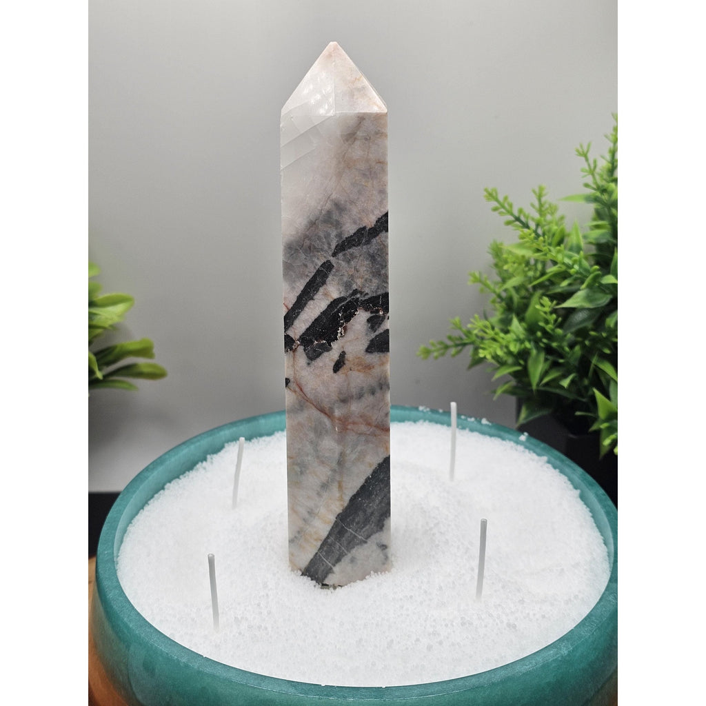 Zebra Stone resin candle by CrystalCloud Company