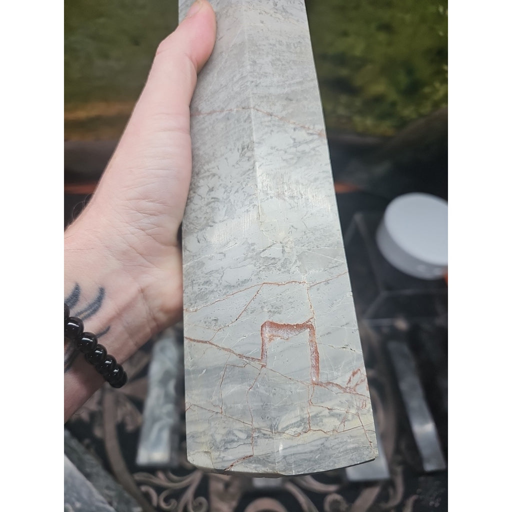 6.66lbs 12in Tall Ocean Jasper Crystal Point by CrystalCloud Company
