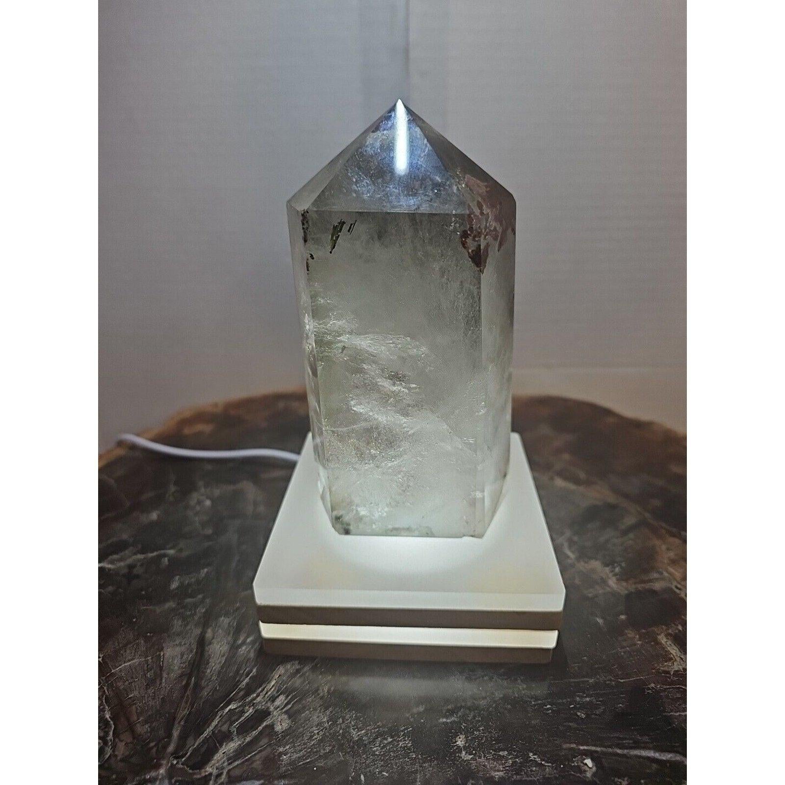 Madagascar Green Ghost Phantom Quartz Obelisk - 1.73LB Vitreous Healing Point | CrystalCloud Company by CrystalCloud Company
