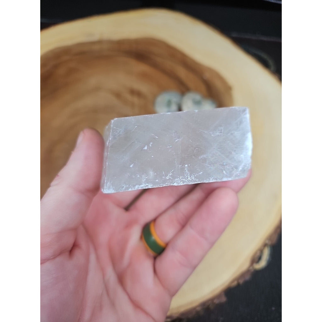 Ammonite Fossil W/Selenite Base 260g by CrystalCloud Company