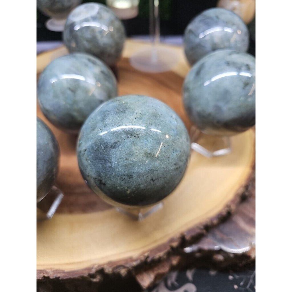 .95LB Avg 1Pc Natural Rainbow Labradorite Crystal Sphere Ball Polished by CrystalCloud Company