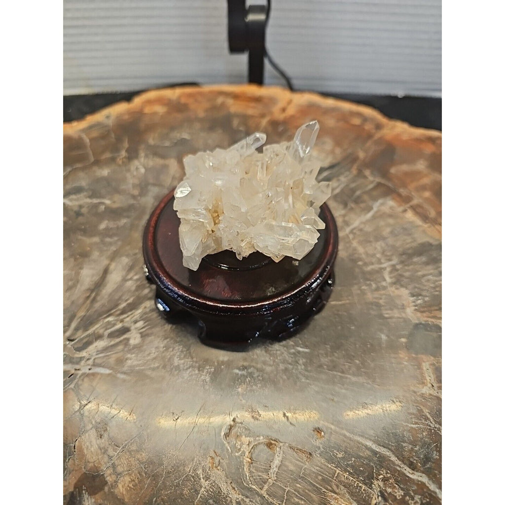 133g Natural Quartz Crystal Cluster with Display Stand - Vitreous Mineral Specimen | CrystalCloud Company by CrystalCloud Company