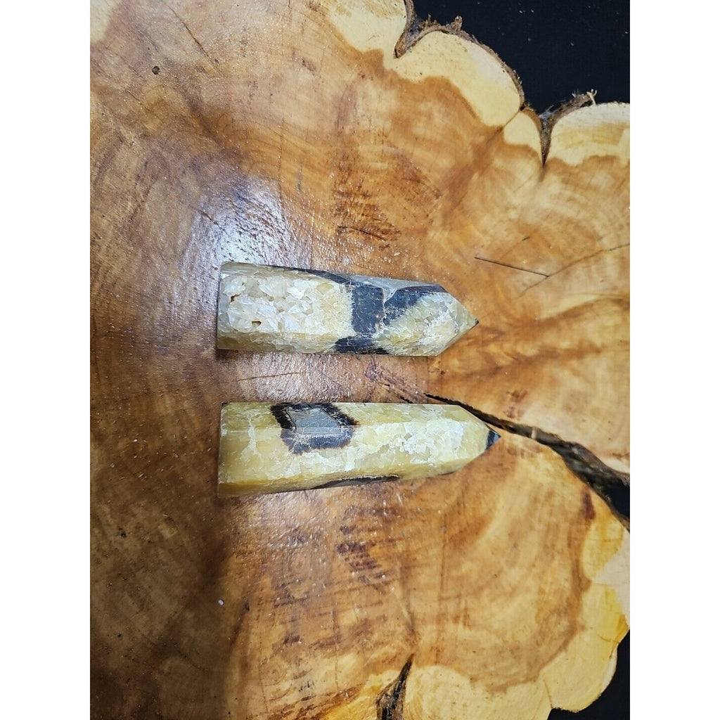 .59LB 2Pcs Natural Dragon Septarian Geode Quartz Cluster Crystal Point Healing by CrystalCloud Company