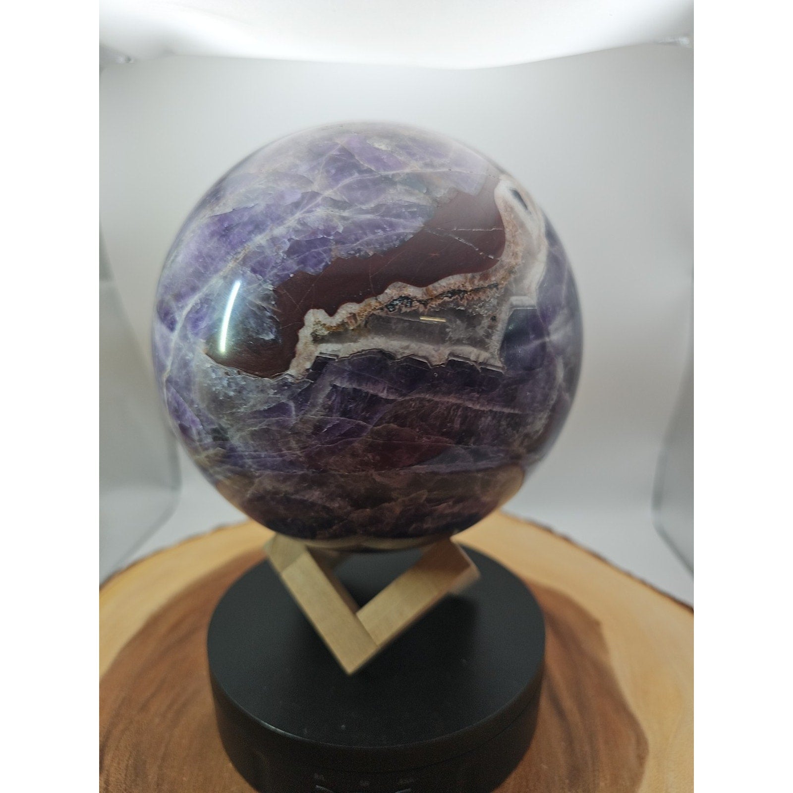 11.78lbs Natural Dream Amethyst Quartz Crystal Sphere Ball by CrystalCloud Company