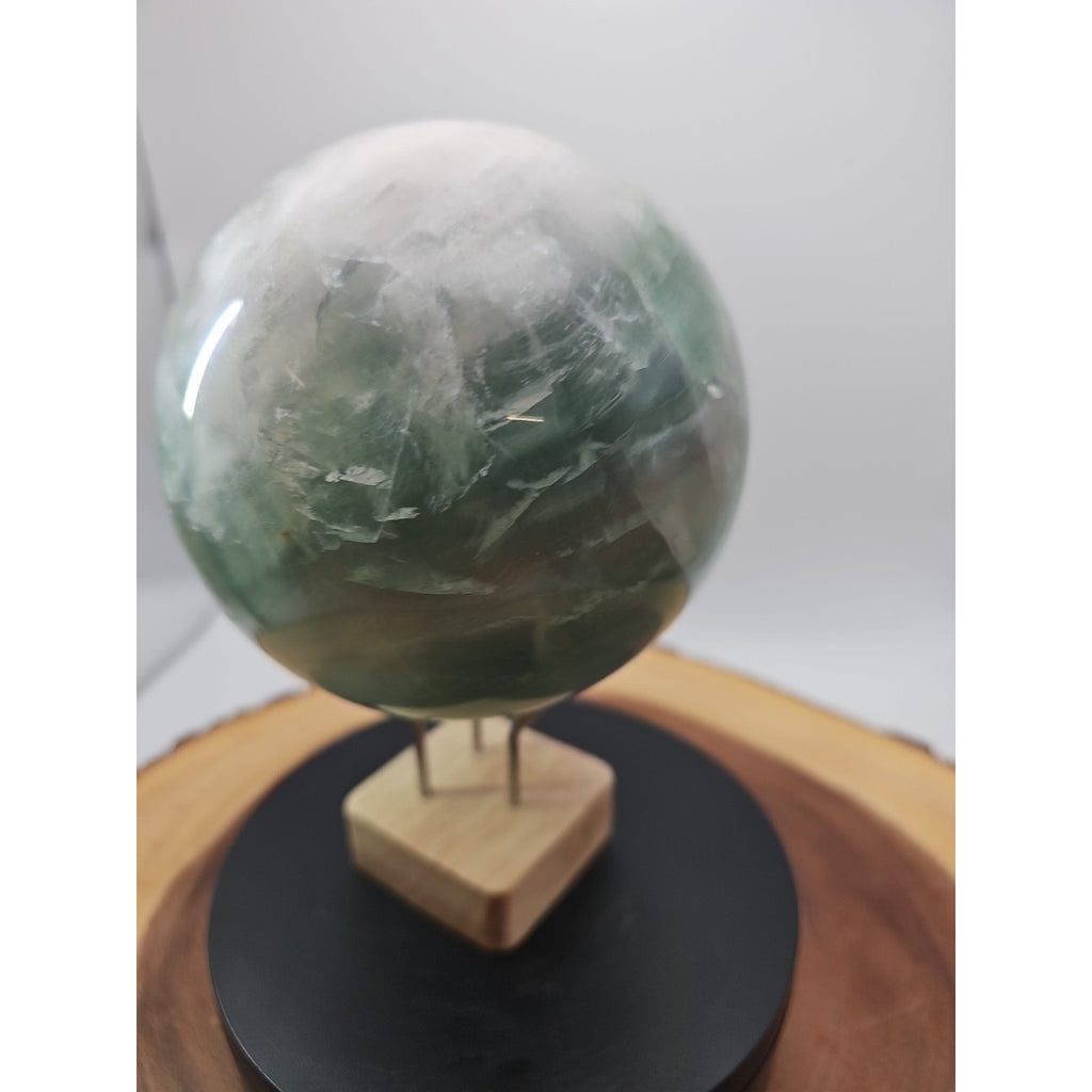 Large Natural Green Fluorite Quartz Crystal Sphere — 5.43 lbs, Madagascar | CrystalCloud Company by CrystalCloud Company