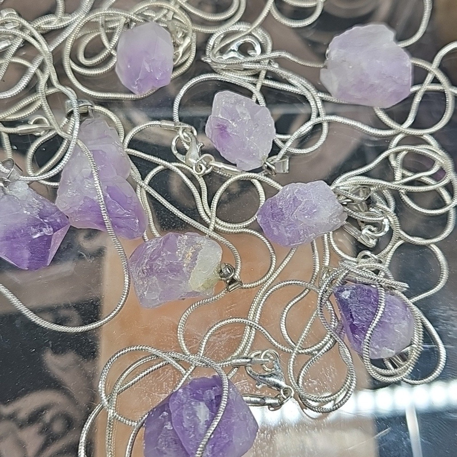 Purple Amethyst Pendant Necklace by CrystalCloud Company