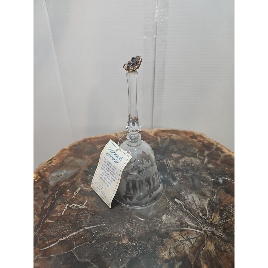 Crystal Bell Branderburg Hademade Limited edition.West Germany Berlin Wall by CrystalCloud Company