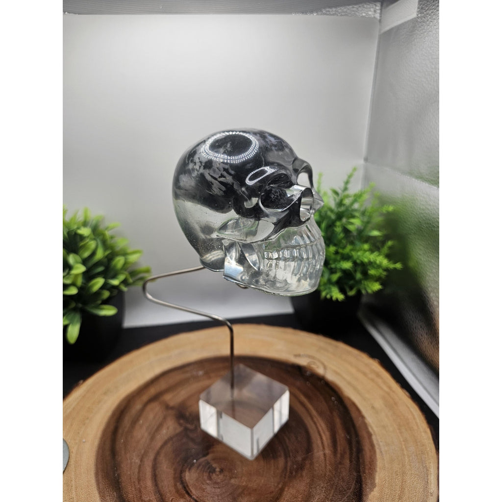 Polychrome resin skull by CrystalCloud Company