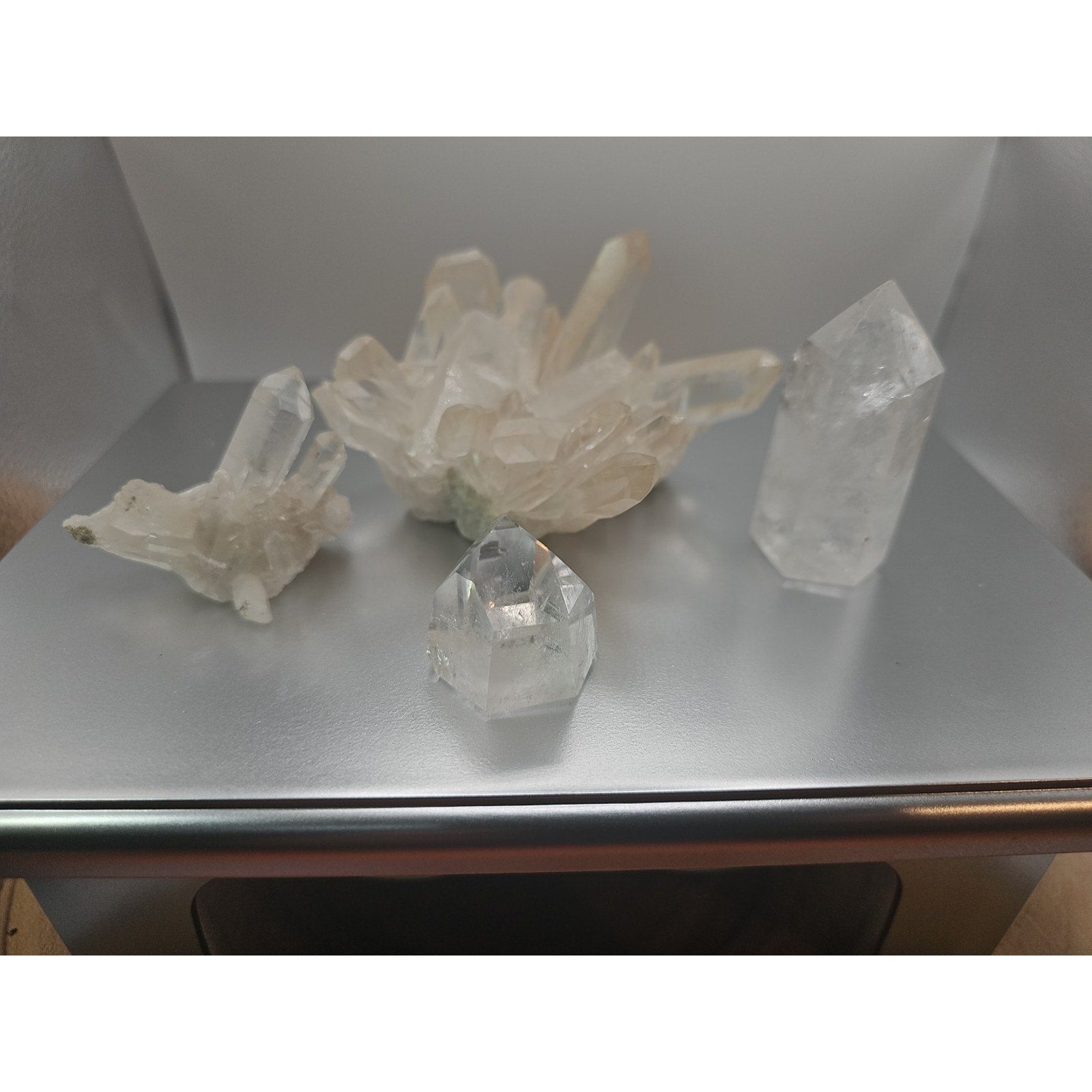 Quartz Crystal Cluster .97lb 4pcs by CrystalCloud Company