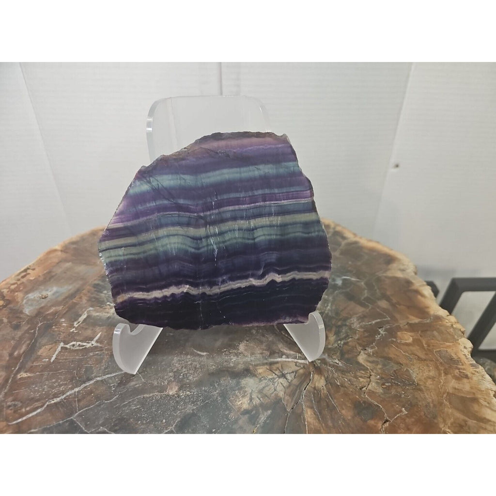 380G Natural beautiful Rainbow Fluorite Crystal flake original stone specimen by CrystalCloud Company