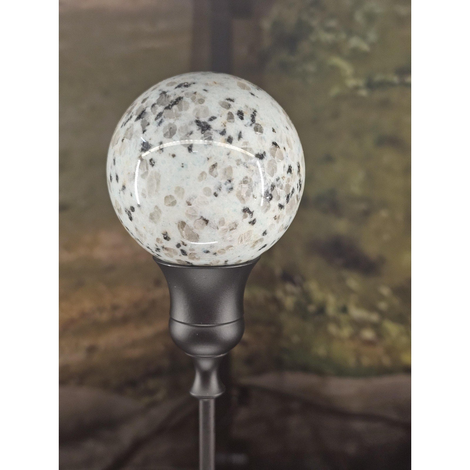 Kiwi jasper 60mm W/stand by CrystalCloud Company