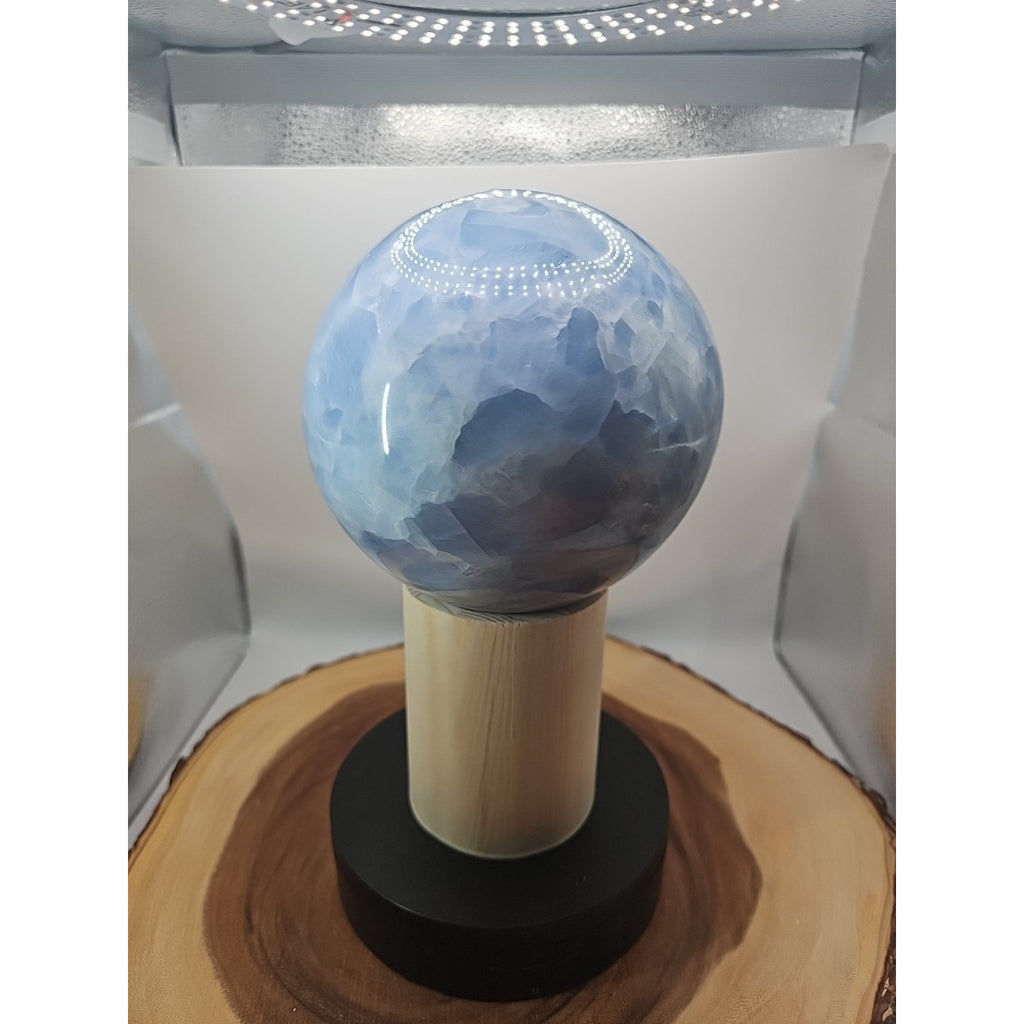 9.17LB Natural Blue crystalThe bal Quartz carved crystal decoration healing by CrystalCloud Company