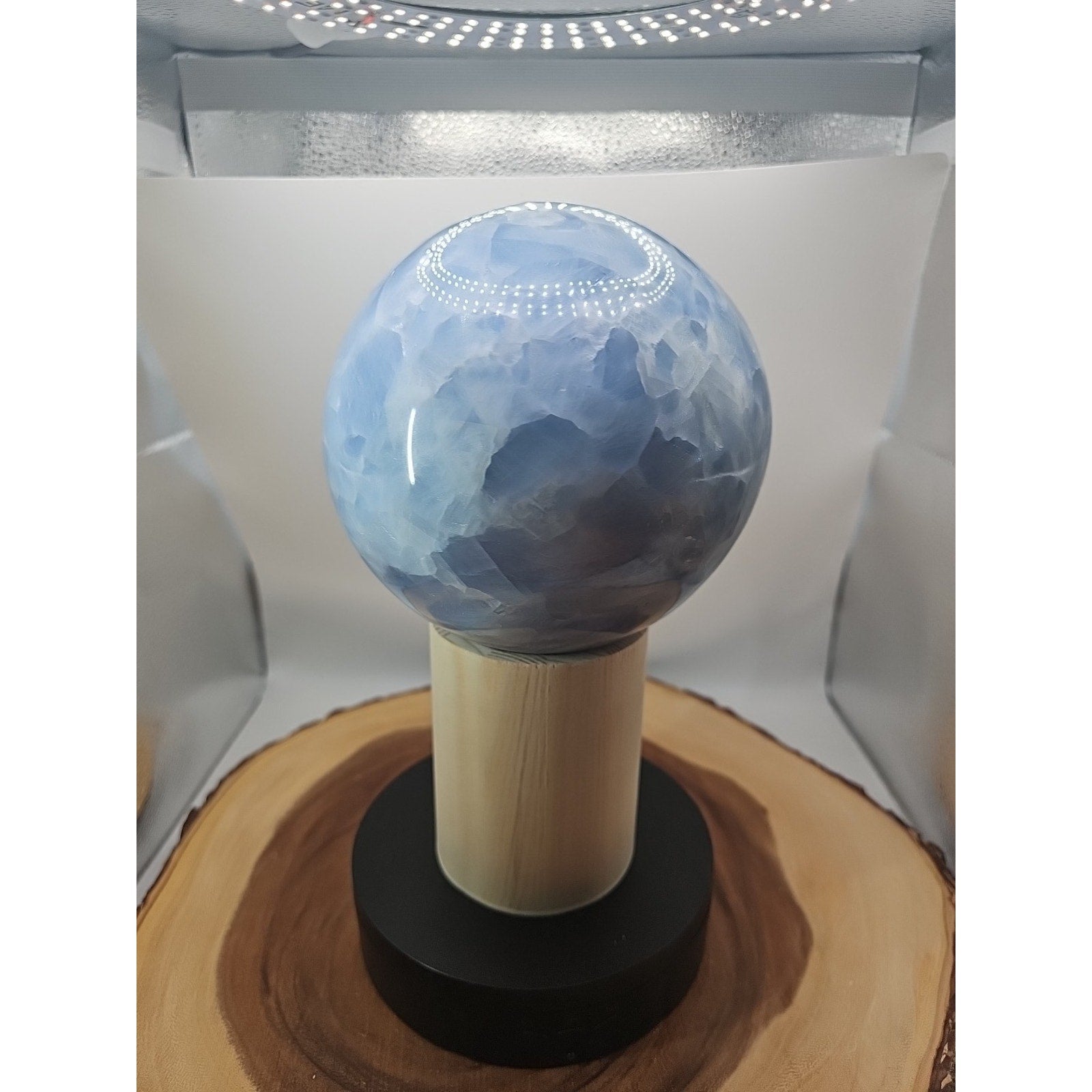 9.17LB Natural Blue crystalThe bal Quartz carved crystal decoration healing by CrystalCloud Company