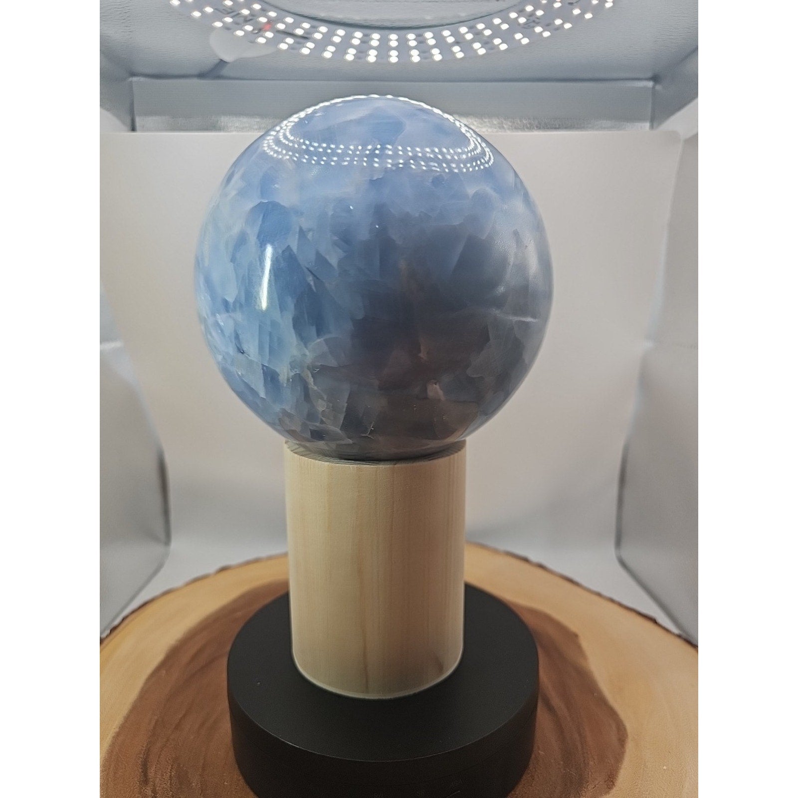 9.17LB Natural Blue crystalThe bal Quartz carved crystal decoration healing by CrystalCloud Company