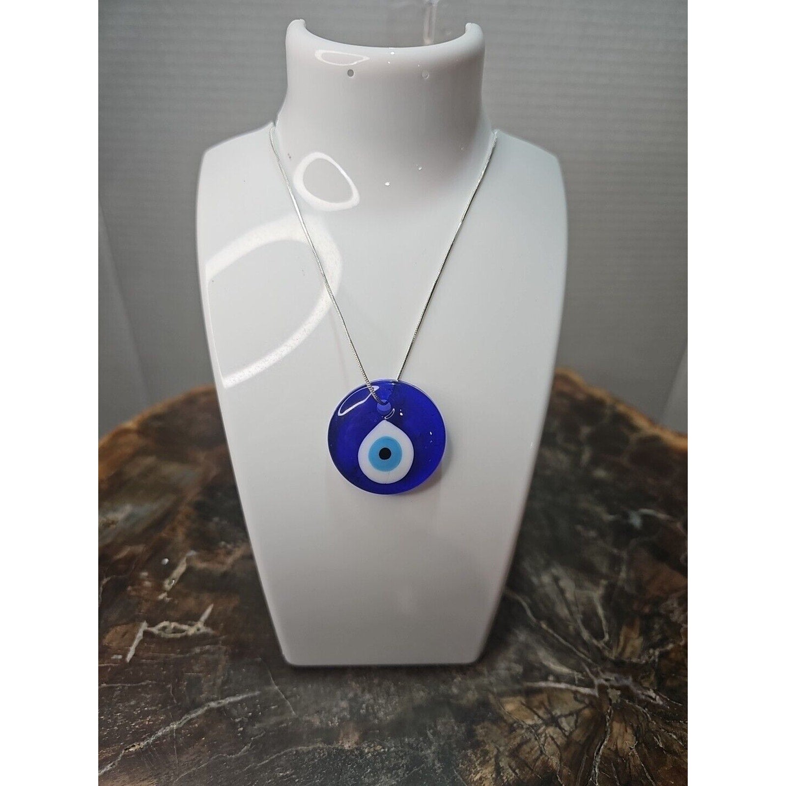 Evil Eye Necklace 925 Silver Chain Protection/Good Luck by CrystalCloud Company