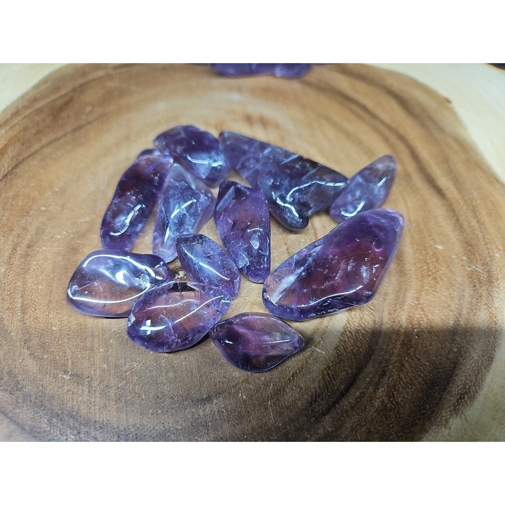 11Pcs Raw Natural Purple Amethyst Quartz Crystal Tumbled Healing Brazil .44lbs by CrystalCloud Company