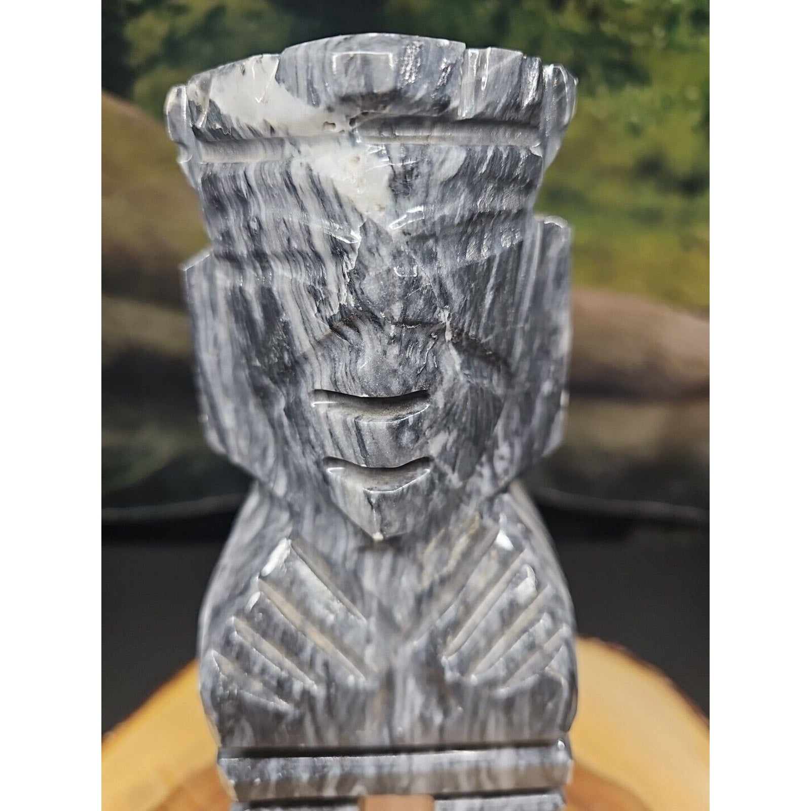 Carved Onyx Aztec Mayan Tiki Sculpture — 4 lbs, 7 inches, Mexican Onyx | CrystalCloud Company by CrystalCloud Company