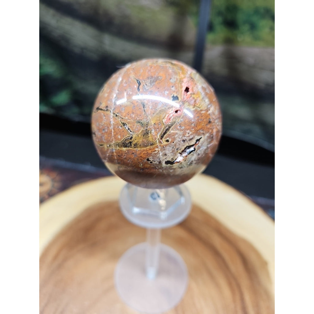 .91LB Natural Vesuvianite Agate Carnelian Crystal Geode Sphere Ball Healing by CrystalCloud Company