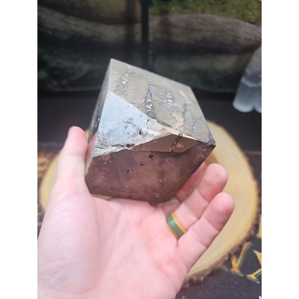 2.41LB 1Pcs Natural Ocean Jasper Onyx Quartz Crystal Geode Square Heptahedron by CrystalCloud Company