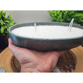 Handmade Dark Concrete Candle Vessel with 1lb Pearl Wax + 15 Wicks