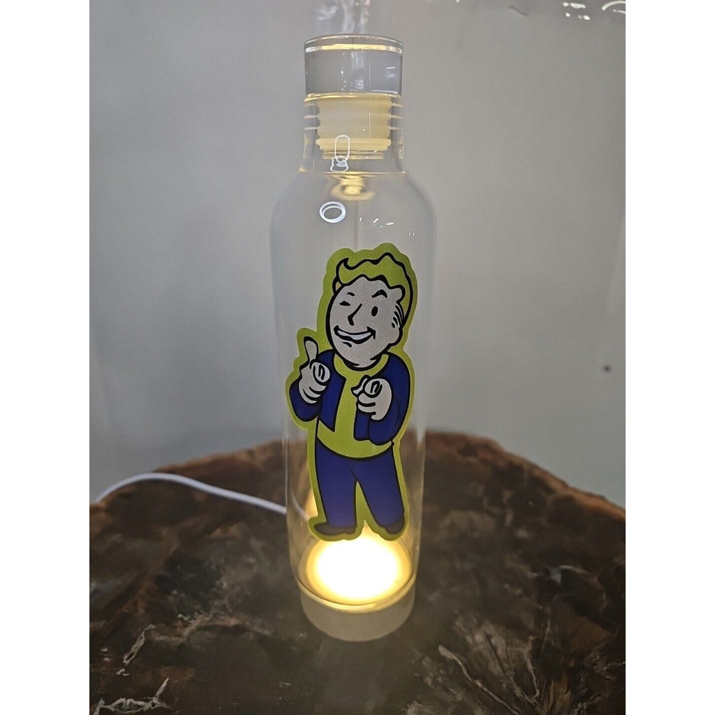 18oz Leak Proof Borosilicate glass bottle with caps BPA Free W/Fallout Boy Logo by CrystalCloud Company