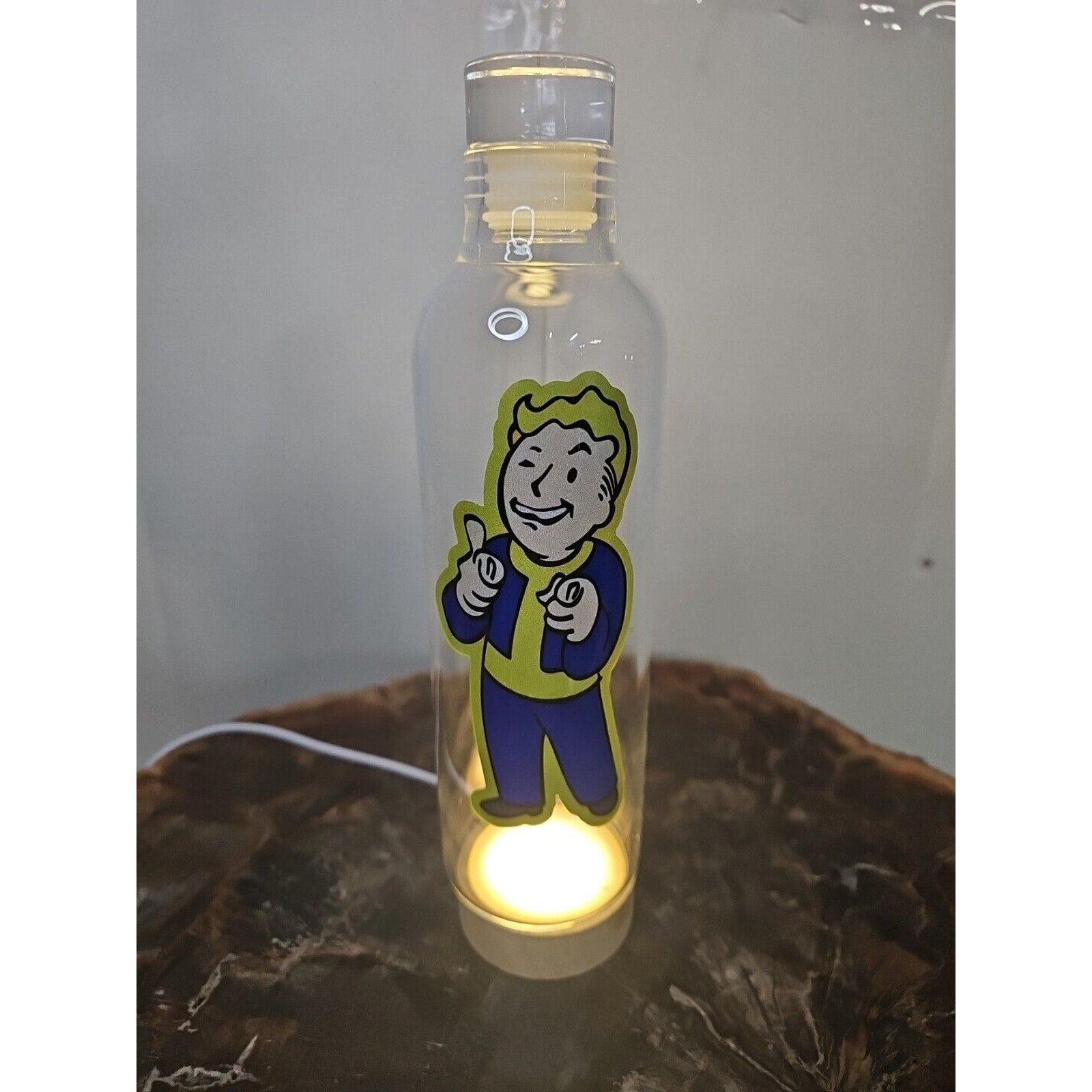 18oz Leak Proof Borosilicate glass bottle with caps BPA Free W/Fallout Boy Logo by CrystalCloud Company