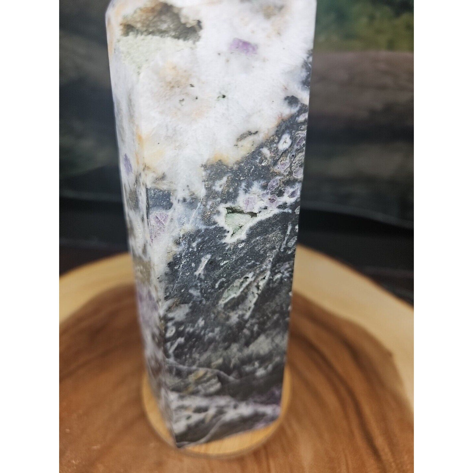 3.41LB 1Pcs Natural Rainbow Fluorite Quartz Crystal Point Tower Polished Healing by CrystalCloud Company