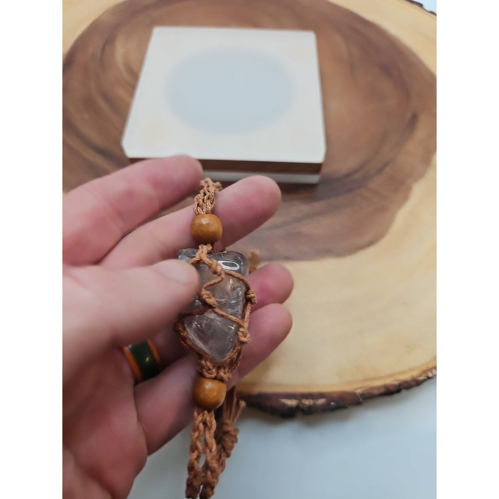 Ghost Crystal Bracelet with Hemp Rope — Bohemian Natural Crystal Bangle | CrystalCloud Company by CrystalCloud Company