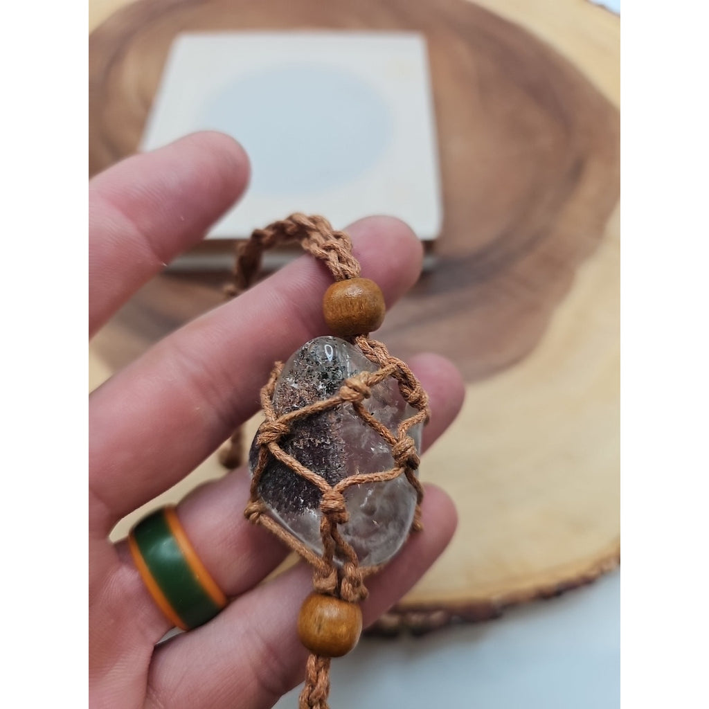 Ghost Crystal Bracelet with Hemp Rope — Bohemian Natural Crystal Bangle | CrystalCloud Company by CrystalCloud Company