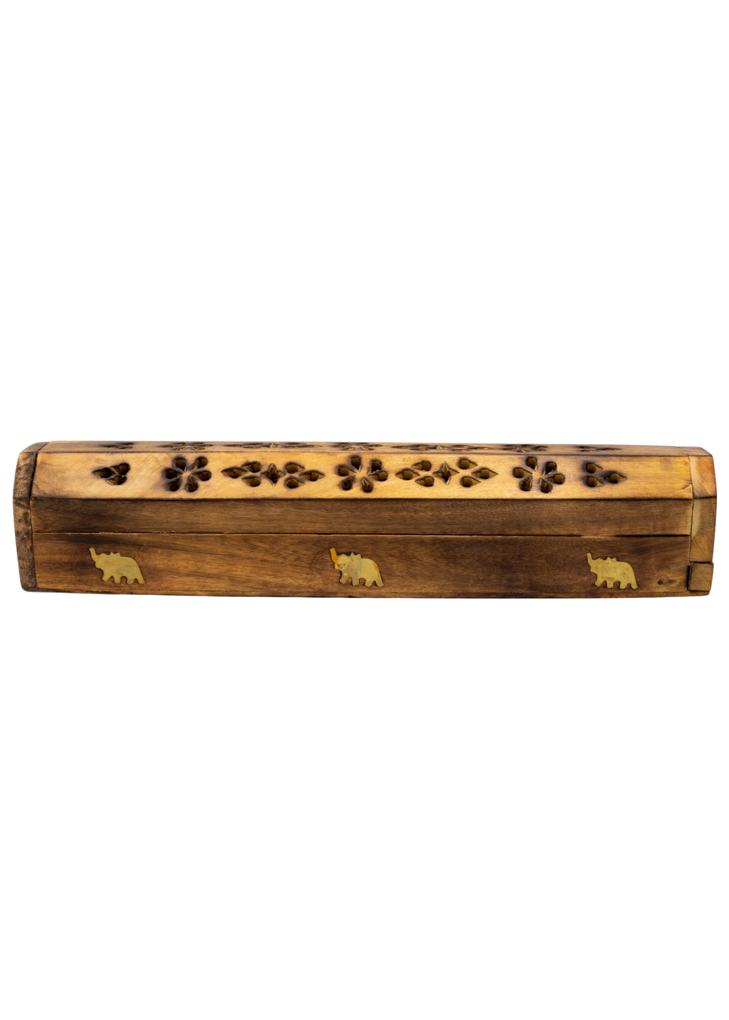 Brass Inlay Elephant Coffin Incense Burner by Enchanted Soul