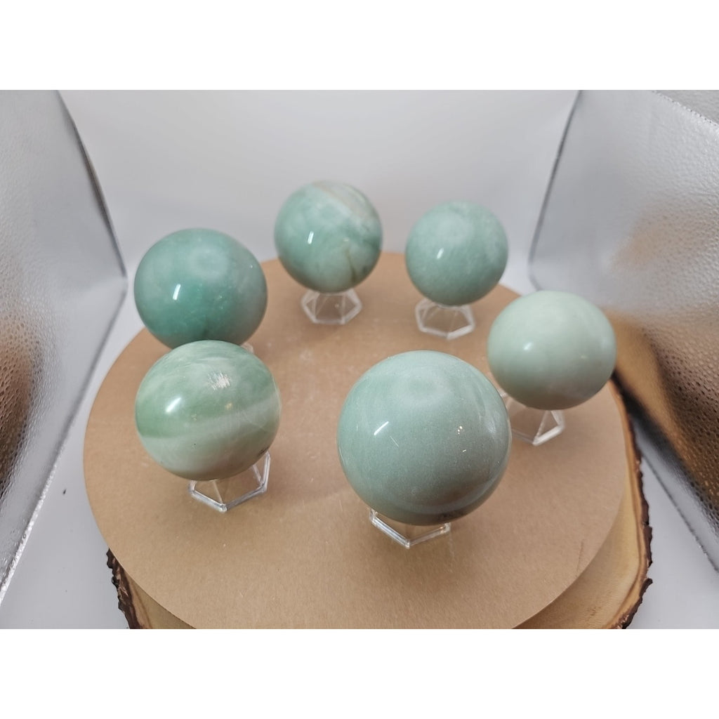 5.26LB 6Pcs A Set Of Natural Quartz Crystal Jasper Sphere Ball Polished Healing by CrystalCloud Company
