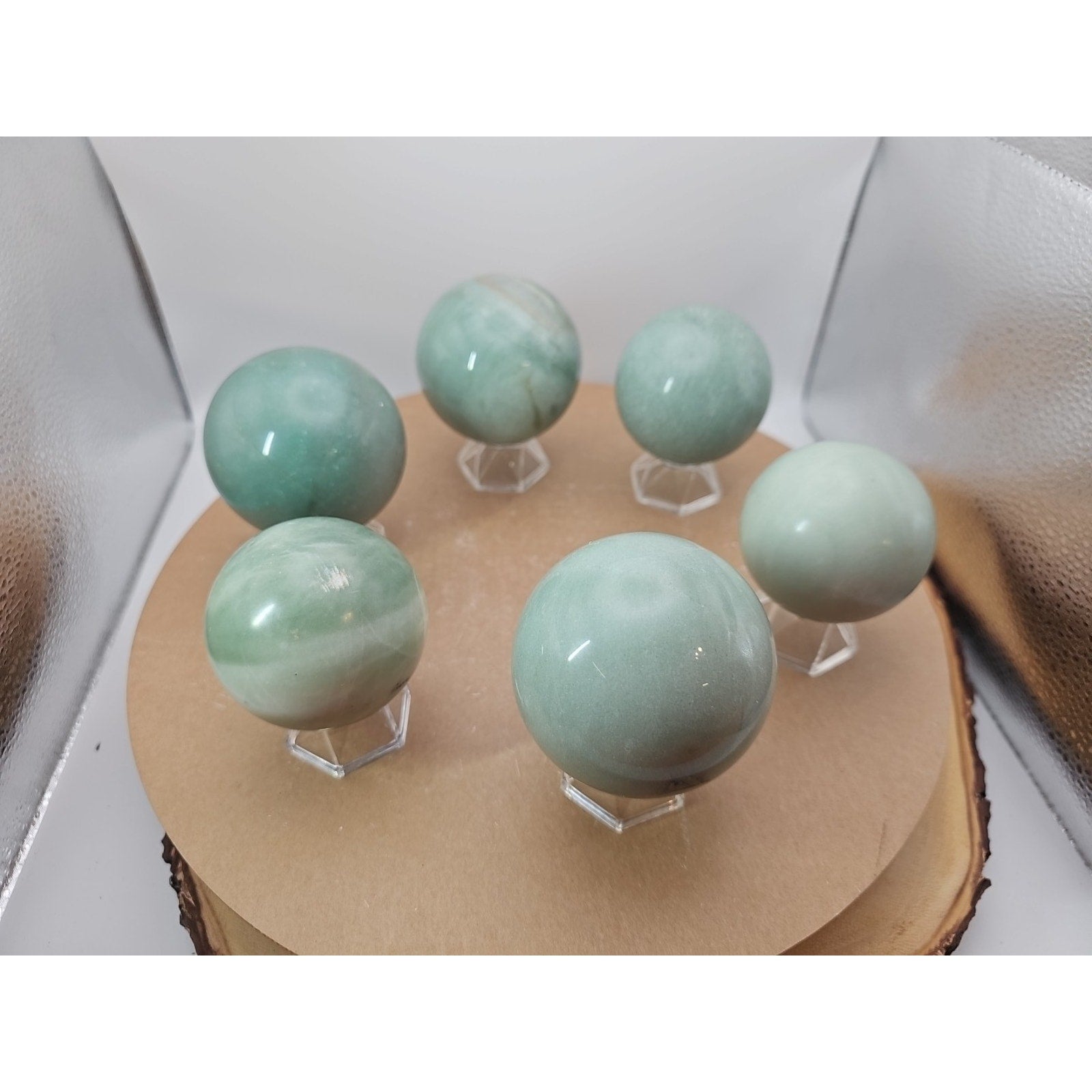 5.26LB 6Pcs A Set Of Natural Quartz Crystal Jasper Sphere Ball Polished Healing by CrystalCloud Company