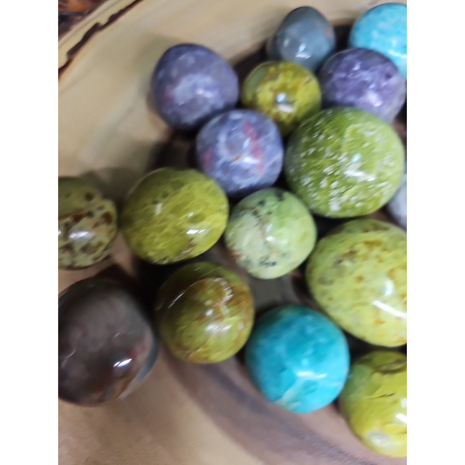 2.28LB 30Pcs A Set Of Natural Quartz Crystal Jasper Palm Stone Polished Healing by CrystalCloud Company