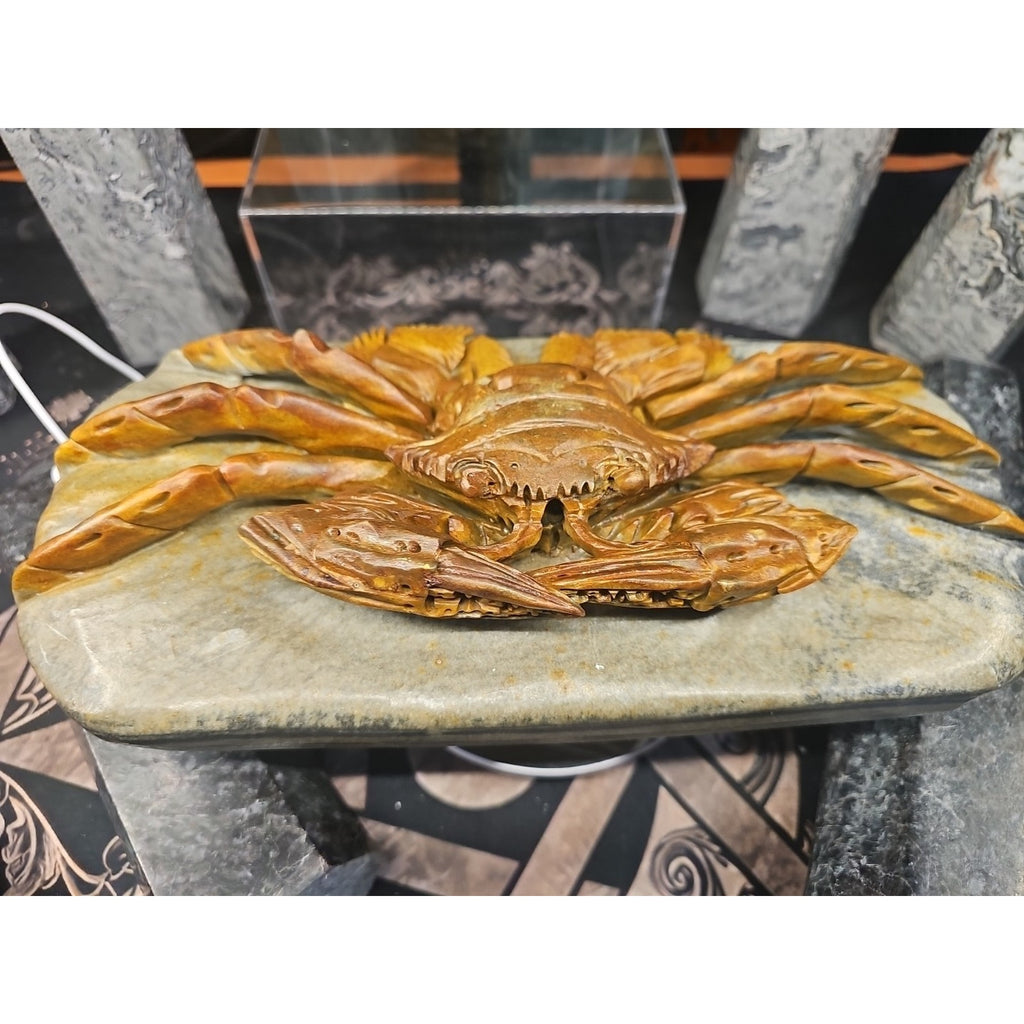 Mao Gong Shi Crab Skull - 7.9LB Hand-Carved Specimen | CrystalCloud Company by CrystalCloud Company