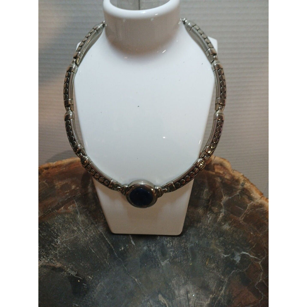 Silver Plated Necklace with Natural Stone Pendant by CrystalCloud Company