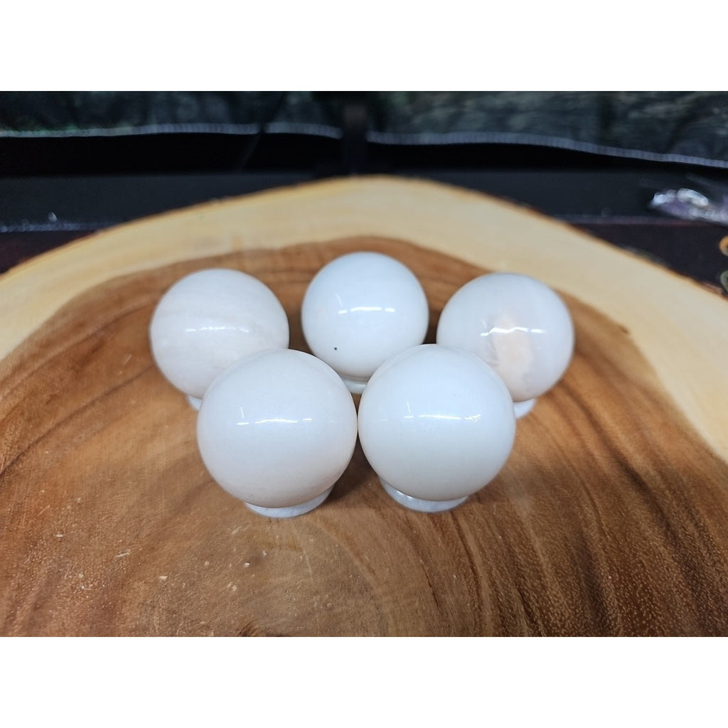 1each Natural Quartz Crystal Jasper Sphere Ball Healing 40mm W/ring Stand Random by CrystalCloud Company